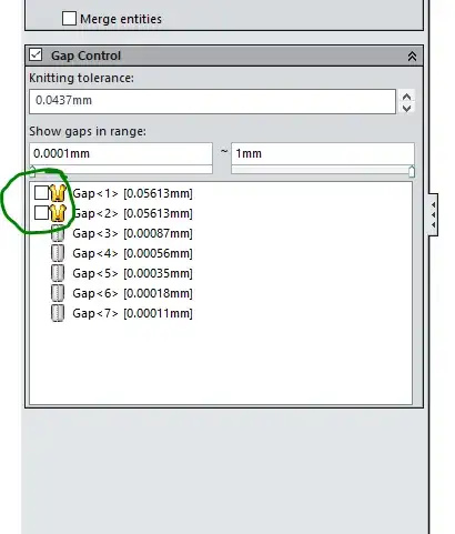 gaps not auto knitted