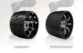 Curiosity vs Perseverance wheels