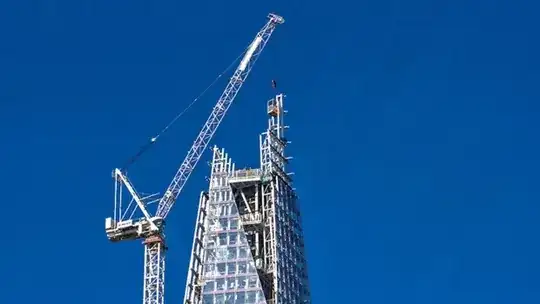 Fixed windsail on top of Shard in London