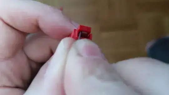 push spring up, hold wire down, and pull plastic housing up