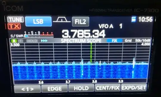 frame from waterfall display video