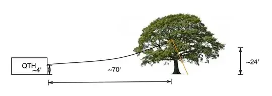 Approximate configuration of my long-wire antenna