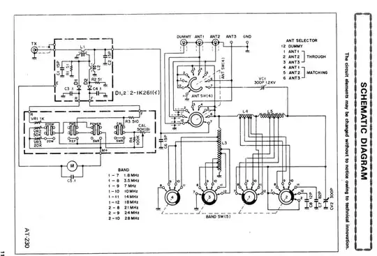 Kenwood AT-230 schematic