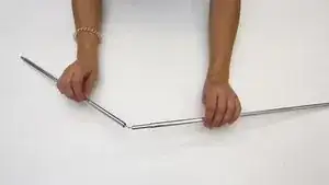 Put all segments together so that you have one long tent pole.