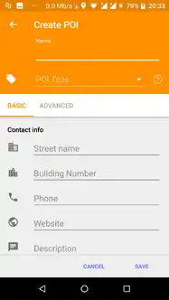 Elegir/Crear filtrar poi(offline)