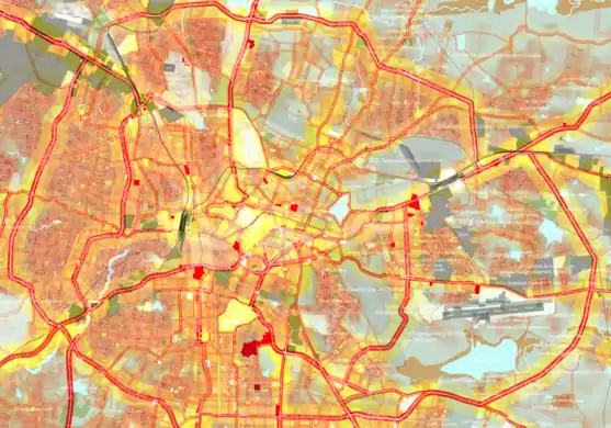 a colourful map of Bangalore (India)