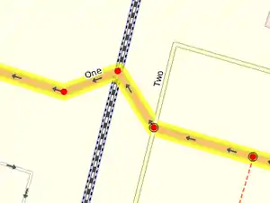 An example of junctions and no-junctions (see description there)