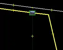 Correct: gate on the intersection of a path (dotted green) and a wall (yellow).
