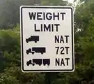 Michigan:maxweight:hgv_articulated=72 stmaxweight:bdouble=none(specify unit as short tons; "NA" stands for "not applicable")