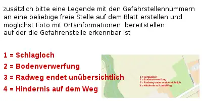 Legende Gefahrenstelle