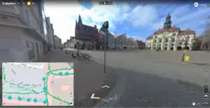 Mapillary Screenshot, zeigt den Marktplatz von Lüneburg