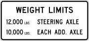 Oregon:maxaxleload=10000 lbsmaxaxleload:conditional=12000 lbs @ "steering axle"