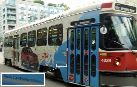 Ad on a Toronto streetcar (2014)