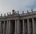 The colonnade of famous Baroque architect Gian Lorenzo Bernini in front of St Peter's in Rome