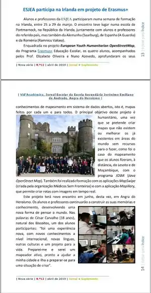 School Newspapper Jornal Escolar Vid'Académica april 2019