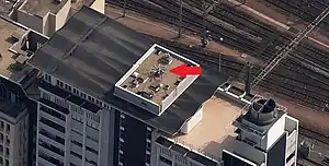 Roof-mounted siren in France (nestled among other equipment):emergency=sirenlocation=roofsupport=roof