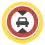 Icon of the AddMaxHeight quest showing a black car inside of a "maximum height" street sign (black triangles both at the top and bottom pointing to each other inside of a red circle) on a yellow background