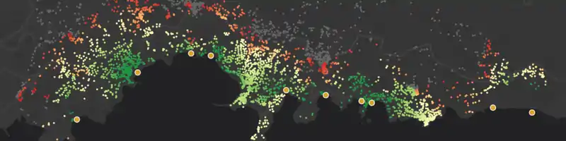 Targomo reachability