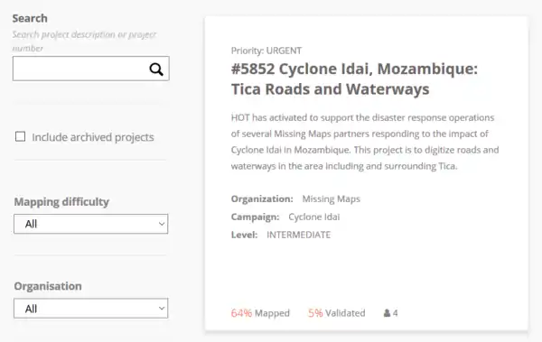 Auswahl des Krisengebietes