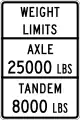 United States, Texas:maxaxleload=25000 lbsmaxaxleload:conditional=8000 lbs @ (bogie)