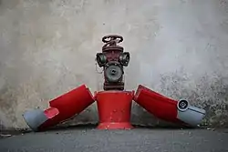 Valve on a fire hydrant