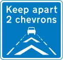 United Kingdom:mindistance=80(each chevron is spaced 40 m apart)