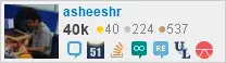 profile for asheeshr on Stack Exchange, a network of free, community-driven Q&A sites