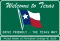 Texas state welcome sign, c. 2008