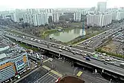 An interchange with Varshavskoye Highway (in the upper level) opened in 2019.