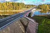 A bridge over Tikhaya River&nbsp;[ru] in Priozersky District in Leningrad Oblast.