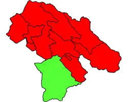Location of Gachsaran County in Kohgiluyeh and Boyer-Ahmad province