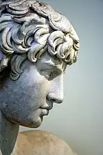 The bust from right side.