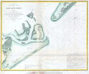 San Luis Pass at Brazoria and Galveston counties