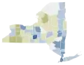 New York 2021 Proposal 5 results by county