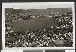 Historic view of Bergen from Ulriken