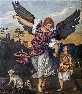 Titian, The Archangel Raphael and Tobias (c. 1512−1514)