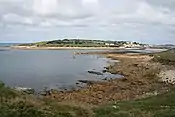 The Garrison, historically "the Hugh", looking across Porth Cressa