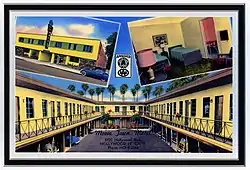 An original ad for the '50's “Movie Town Motel”. Includes the old style phone number, and the zip of 28 instead of the modern 90028