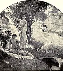 Arcadia mural, 1893 World's Exposition (black/white photograph)