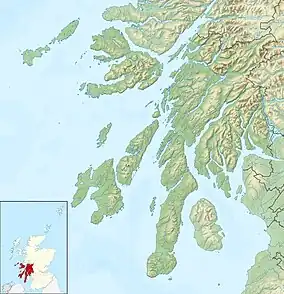 Luing is located in Argyll and Bute
