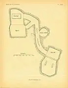 Sketch showing two burial shaft burial structures