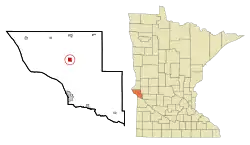 Location of Clinton, Minnesota
