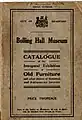 Cover of the first catalogue of Bolling Hall museum. 1914