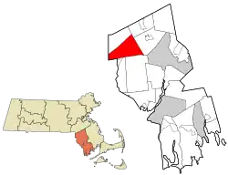 Location in Bristol County in Massachusetts