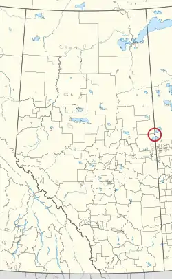 Location in Alberta