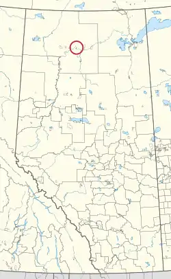 Location in Alberta