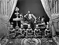 Prince of Mangkunegaran with srimpi dancers in 1885