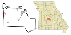 Location of Climax Springs, Missouri