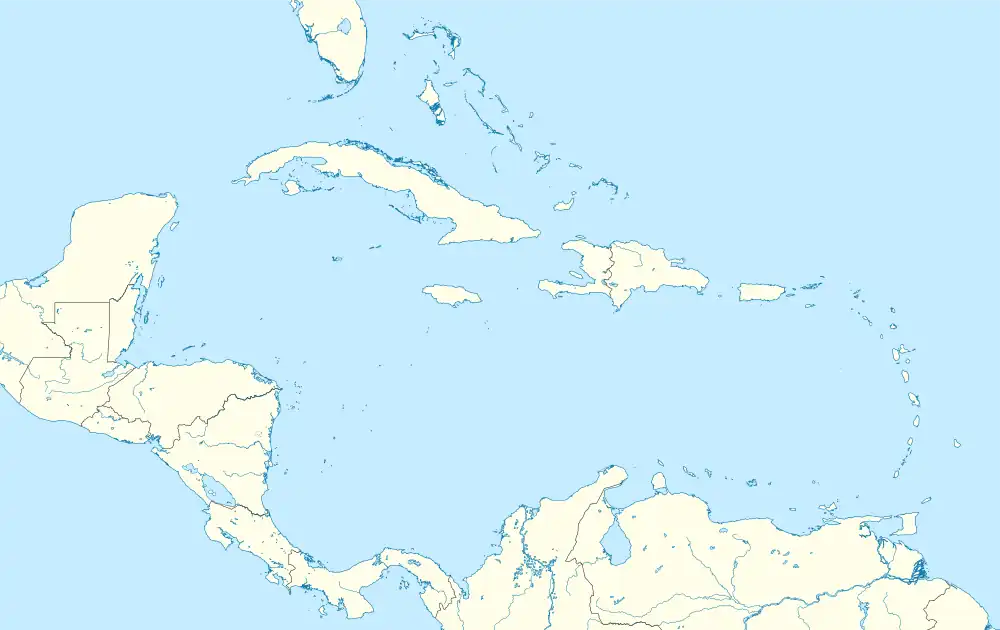 Map showing the location of Belize Barrier Reef