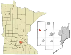 Location of the city of New Germanywithin Carver County, Minnesota
